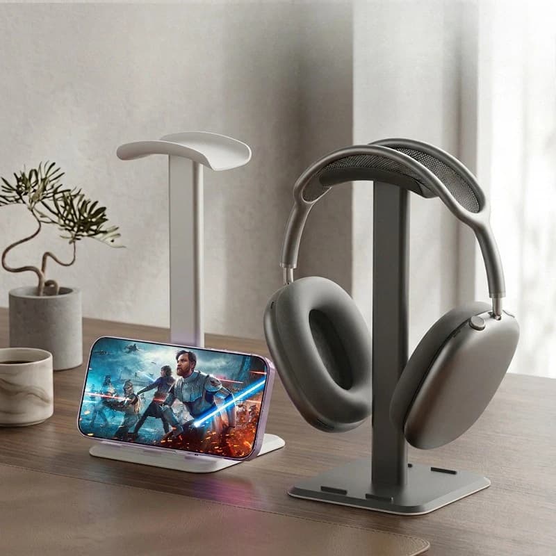 Metal Desktop Headphone Stand Vertical Gaming Headset Holder Simple Display Rack for PC Gaming Headsets