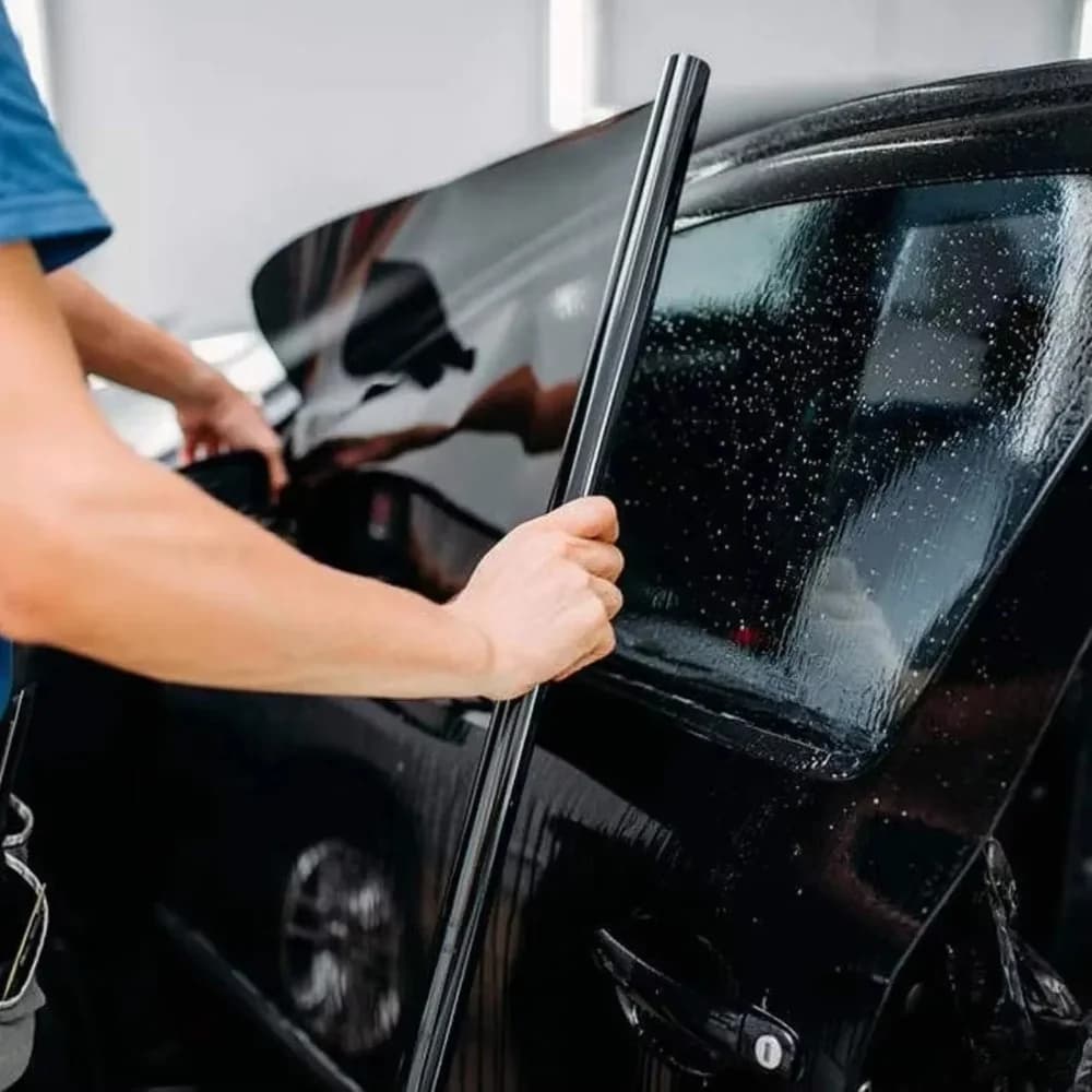 Pellicola Oscurante per Finestrini Auto 50cmx3m, Adesivo Vinilico Anti-Sguardo, Protezione Solare UV per Vetri Auto