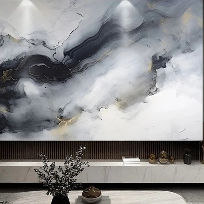 Custom Modern Ink Painting Marble Pattern Wallpaper Mural 3D Wall Art Decor Background for Living Room Bedroom Office Wall Paper
