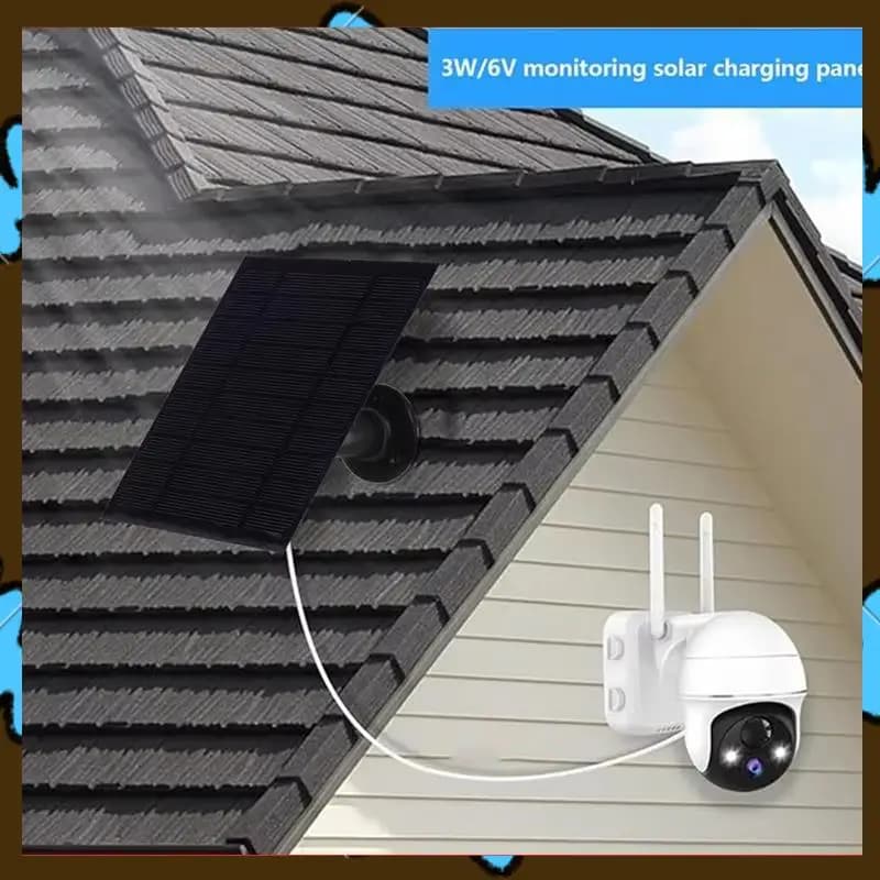 Promozione! Pannello solare da 6 W Impermeabile Escursionismo all'aperto e campeggio Campanelli portatili Telecamere di sicurezza Luci Pannello di ricarica Tipo-C