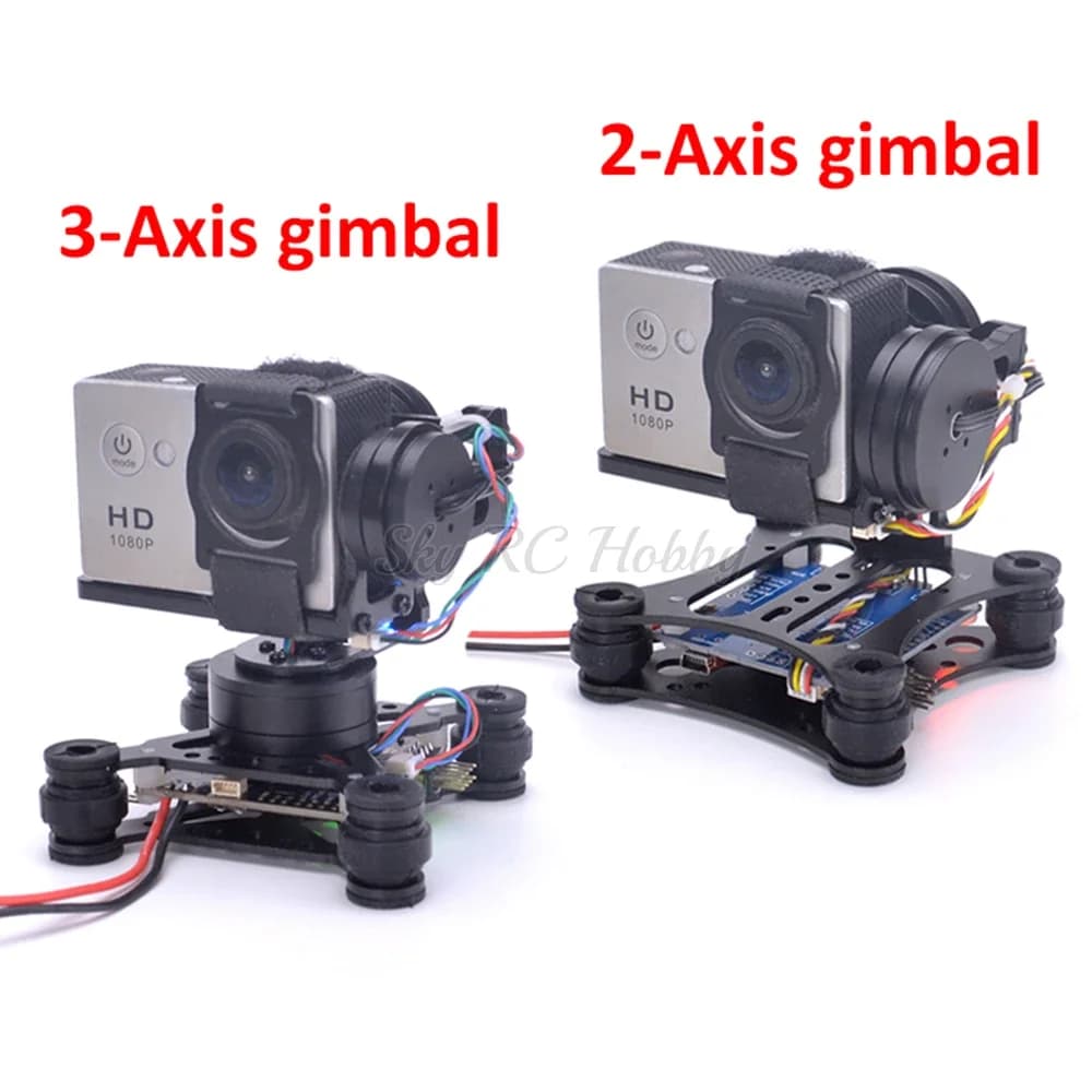 Scheda cardanica senza spazzole a 2 assi/3 assi leggera per SJ4000 Gopro3 4 Gopro Hero 5 6 session Runcam 3 Eken H9 fotocamera RC droni