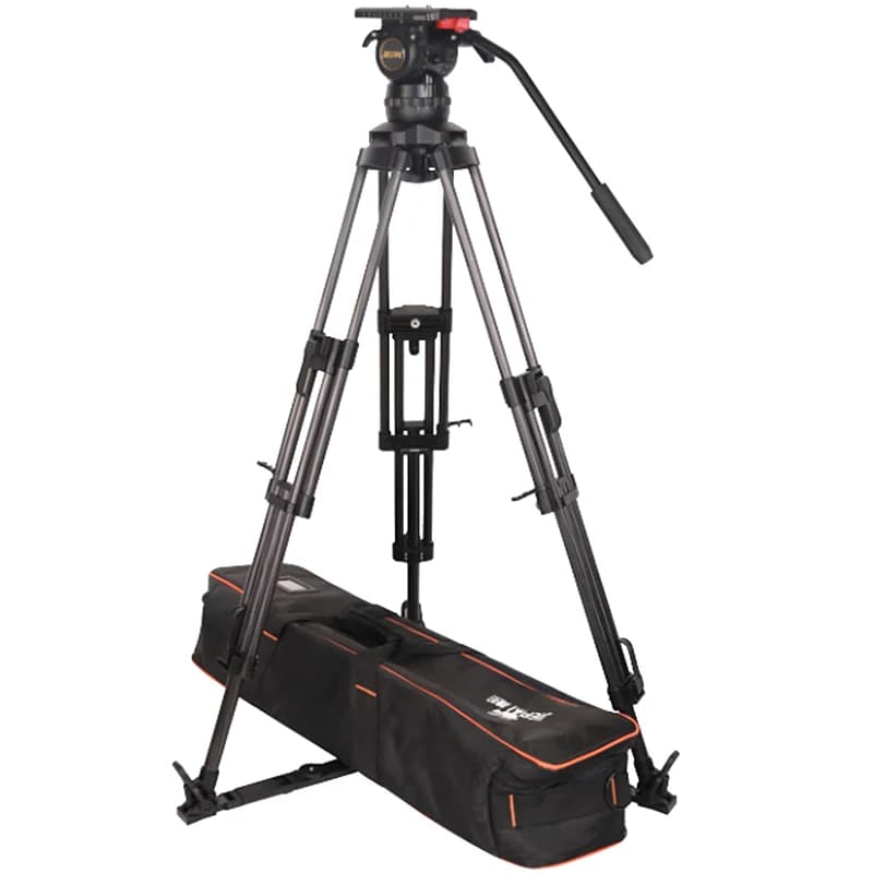 Treppiede Professionale per Videocamera Jiepai V15 con Base a Sfera da 100mm per Attrezzatura Fotografica