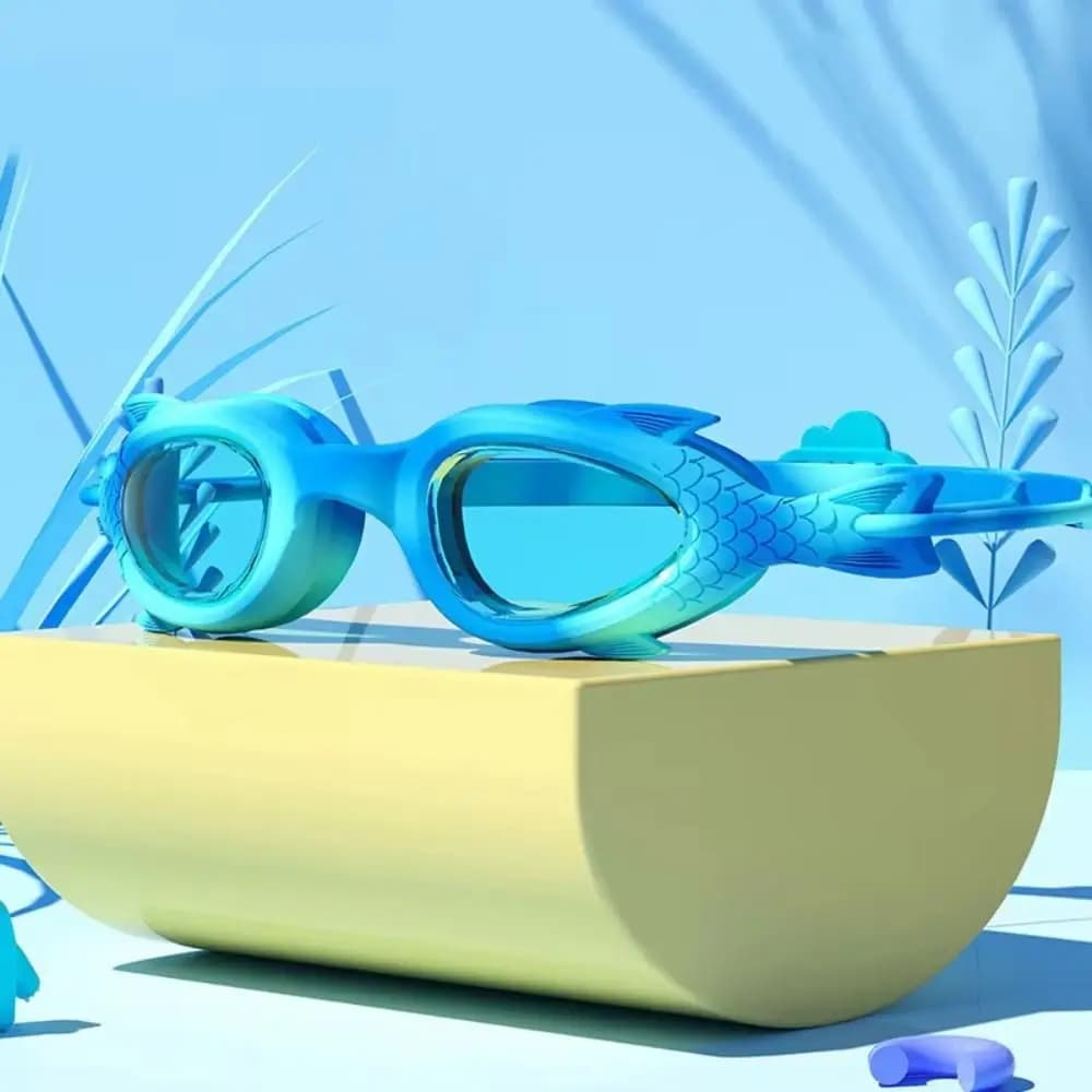 High Definition Waterproof Swimwear, Set with Silicone Headphone for Children