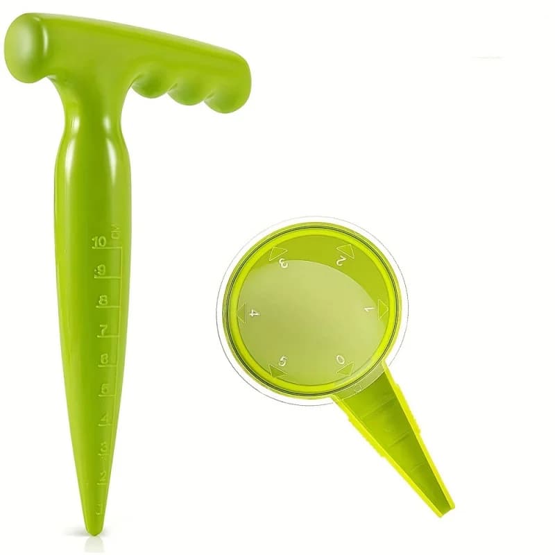 Hand tools set for 12-piece adjustable garden seed dispenser, green with 5 dial settings - Easy foil for flowers and vegetables, Re