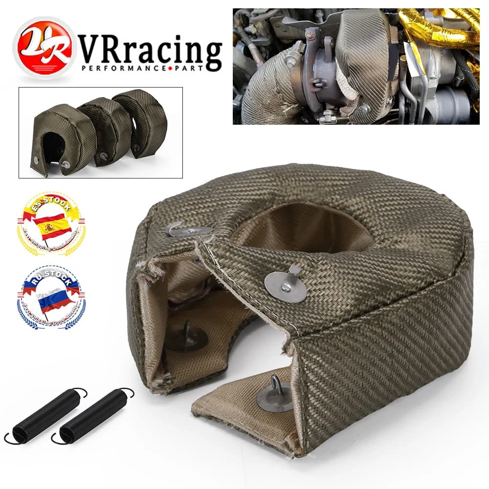 VR - 100% Full Titanio T3 Turbo Charger Copertura Scudo Termico Coperta Misura Per: t2 T25 T28 GT28 GT30 GT35 Accessori Auto