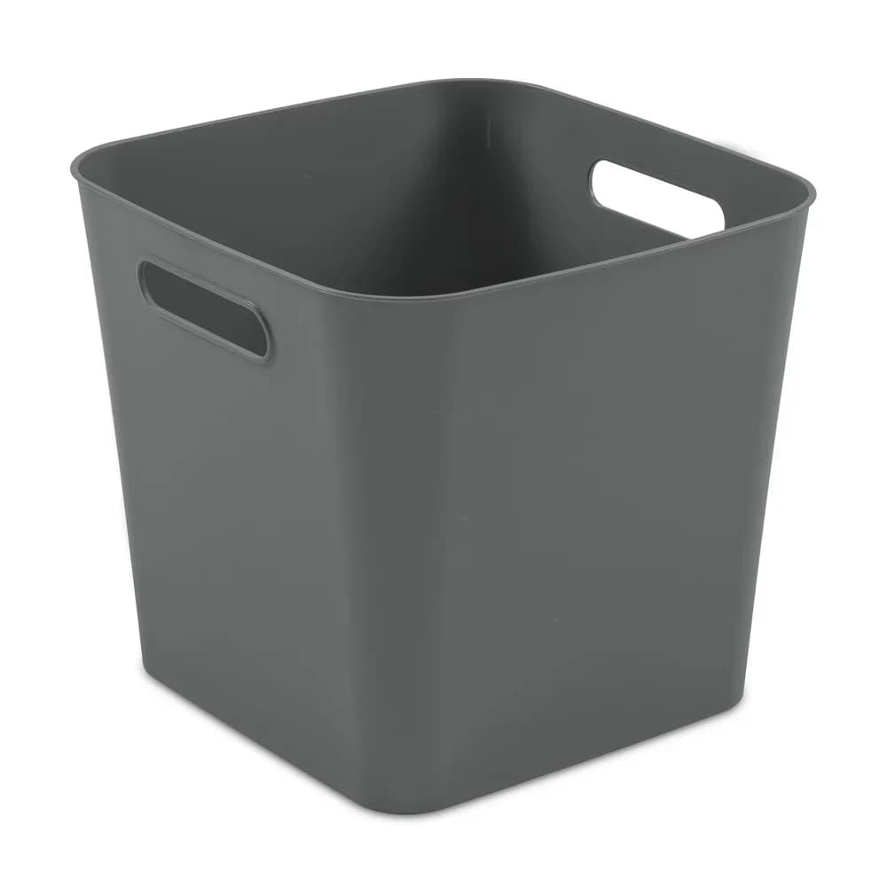 Confezione da 3 contenitori portaoggetti in plastica per cubetti, organizer decorativi con manici, armadio, bagno, ufficio, sala giochi, facile accesso, senza BPA