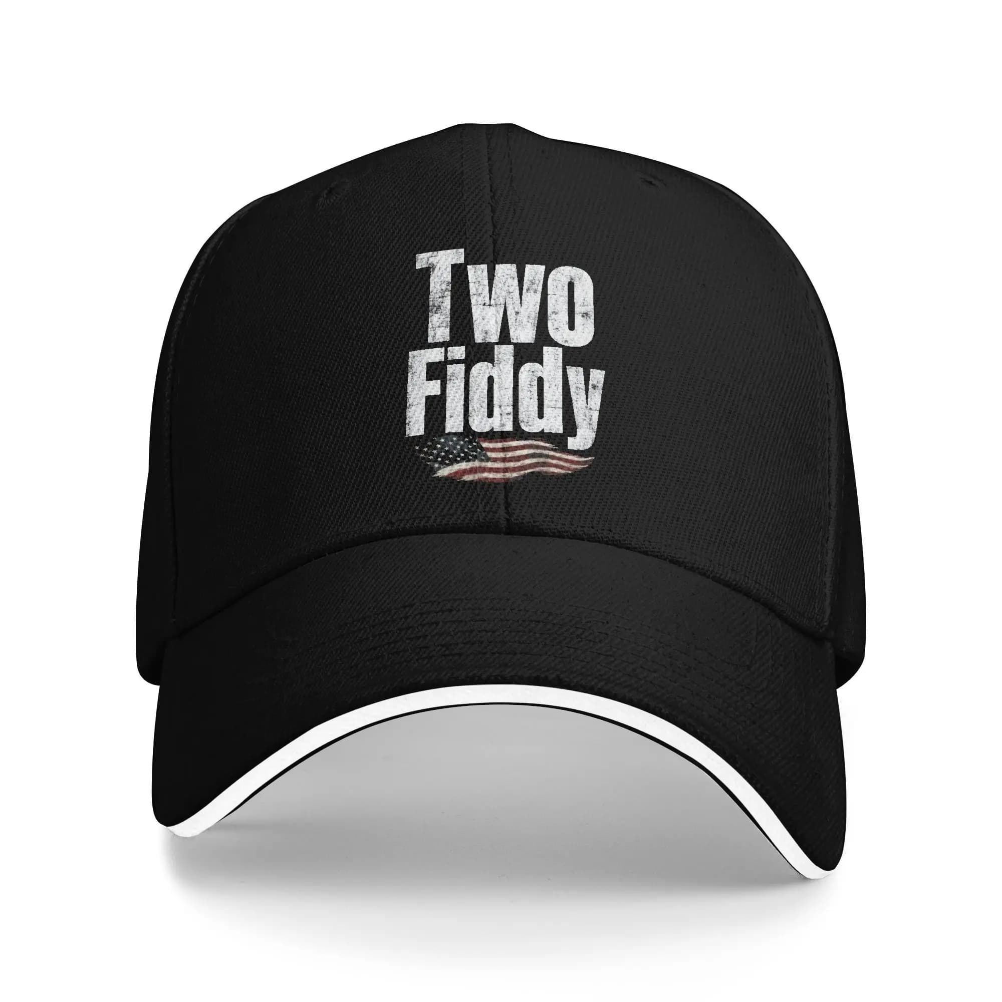 Two Fiddy American Flag Baseball Cap Summer Casual Trucker Hat For Men Hunting Camping Sun Snapback Cap