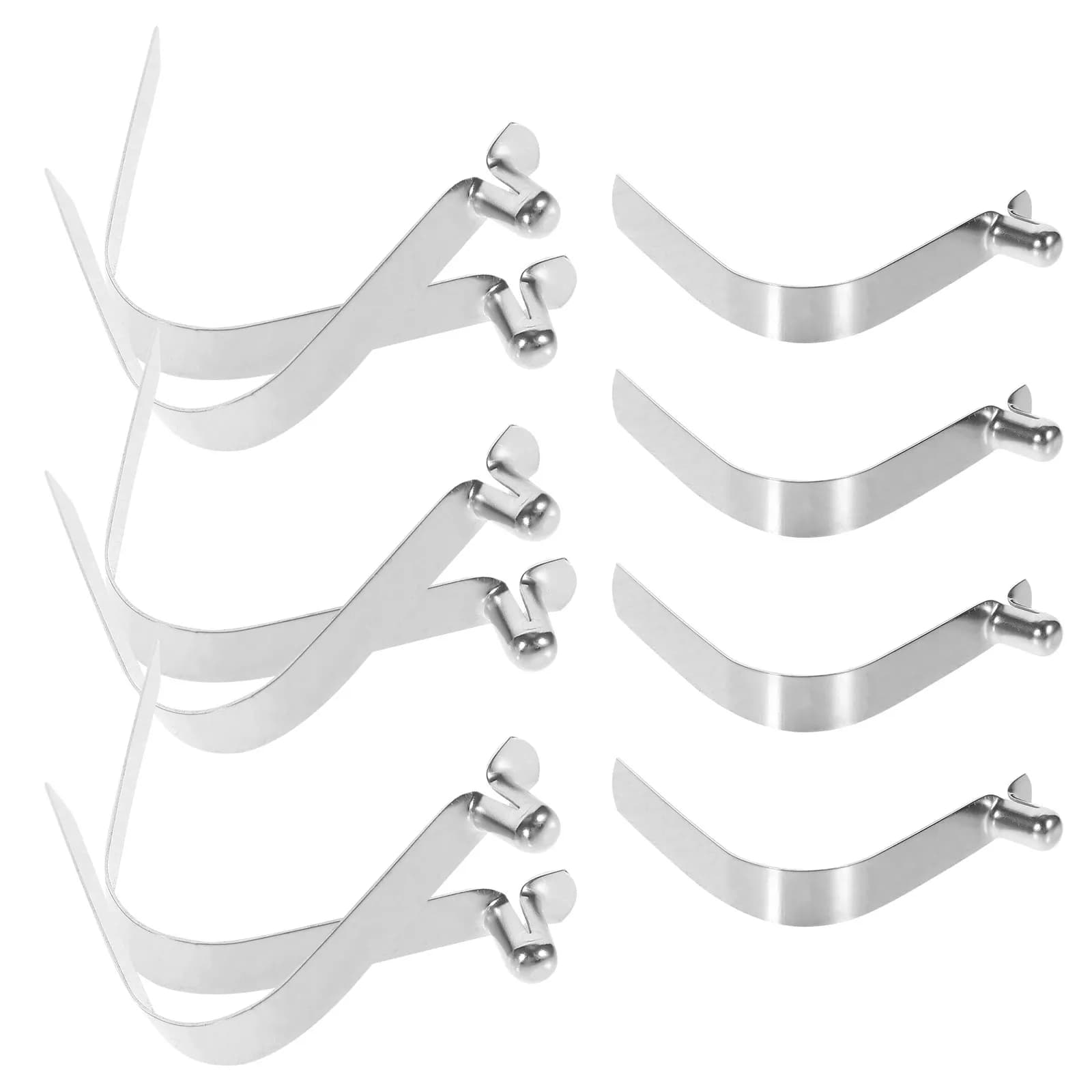 10Pcs Heavy Duty Spring Snap Clip Steel Material Kayak Paddle Tent Pole Umbrella Fishing Rod Locking Pin Stable Reliable Use