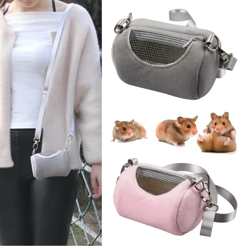 Zaino per animali domestici 1 pz, borsa a cilindro portatile e traspirante in rete per criceti, scoiattoli volanti e piccoli animali domestici, per viaggi all'aperto