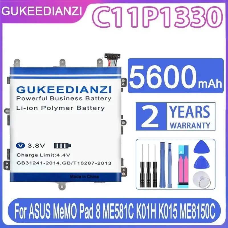Batteria per Tablet Asus Memo Pad 8 ME581C K01H K015 ME8150C ad Alta Efficienza C11P1330, Lunga Durata, 5600mAh