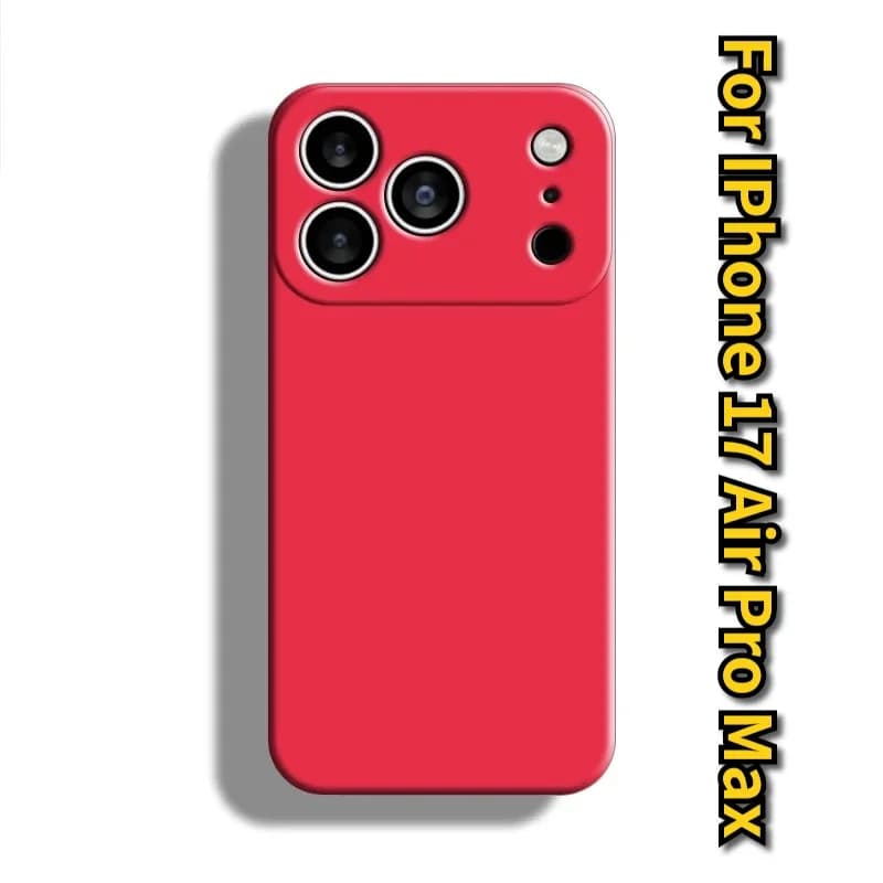 Fashion Soft Liquid Silicone Rubber Phone Case for IPhone 17 Air Pro Max Shockproof Skin Feel Matte Solid Color Protection Cover