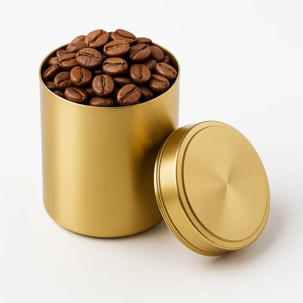Portable Mini Sealed Jar Moisture-proof Aluminium Alloy Nut Candy Food Storage Container Solid Color Tea Can Travel