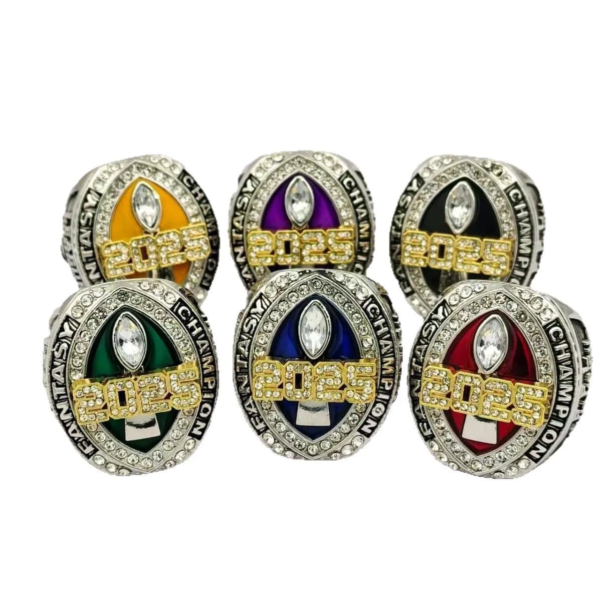 Commemorative ring of the fantasy football championship 2025, a fashionable gift for fans, a jewelry gift for men