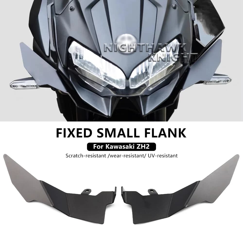 Alette laterali moto ZH2 per Kawasaki ZH2 2020-2025 2026, spoiler anteriore, piccola carenatura laterale, alettone inferiore fisso