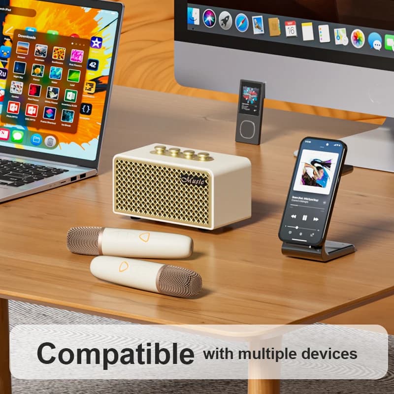 Macchina per karaoke all-in-one Altoparlante Bluetooth Home KTV Audio 20W Potente HIFI Stereo Retro Desktop Soundbox AUX TWS S1
