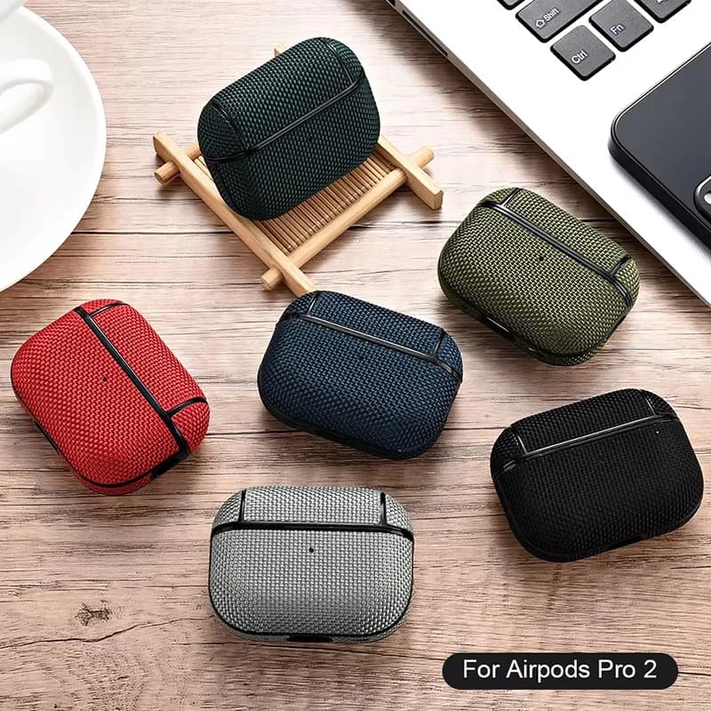 Custodia Protettiva in Nylon Antiurto per Apple AirPods Pro 1a e 2a Generazione, Cover per Auricolari AirPods 3, Accessori