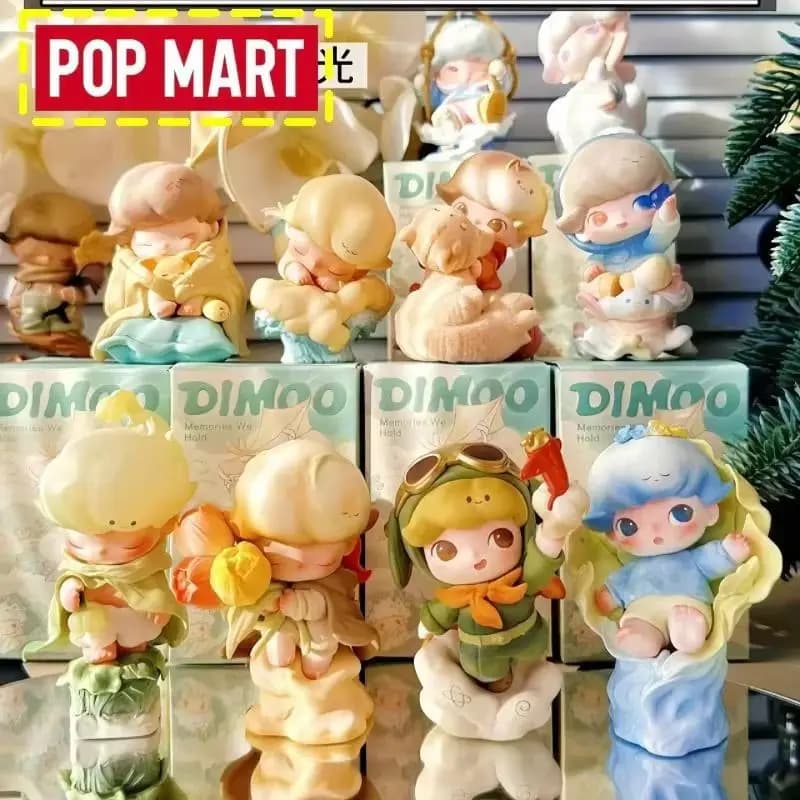 Genuino Pop Mart Dimoo Memories We Hold Blind Box Figurina carina Decorazione da tavolo Giocattolo da collezione Regali di Natale