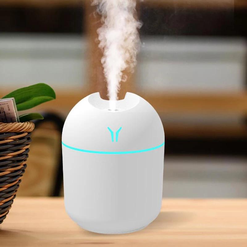 250ML USB Mini Humidifier Aroma Essential Oil Diffuser For Home Auto Ultrasound Mute Mist Maker Diffuser with LED Color Lamp