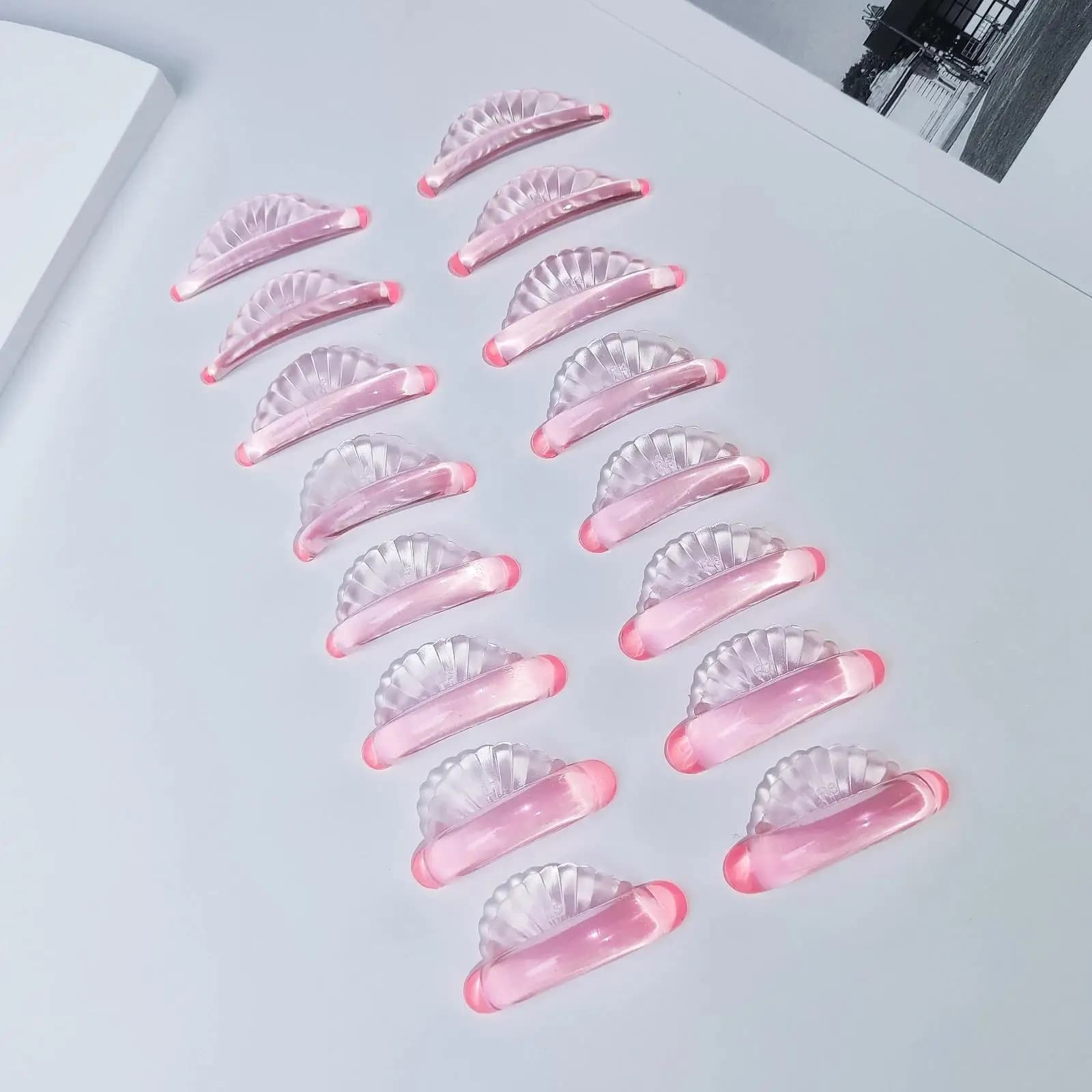 Libeauty 8 Paia Collarless Silicone Eyelashes Perm Pad sticky Lash Lift Shield 3D Lifting Folder Accessories Makeup Tool