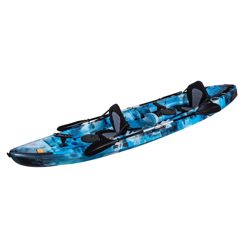 Kayak per Tre Persone 3.1 4m, Kayak Doppio da Pesca per Uso in Fiume e Lago, Multifunzione con Pagaia