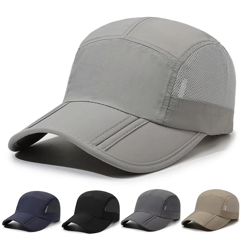Cappello da Baseball Unisex ad Asciugatura Rapida, Traspirante, con Protezione UV, Regolabile, per Escursionismo, Campeggio, Pesca
