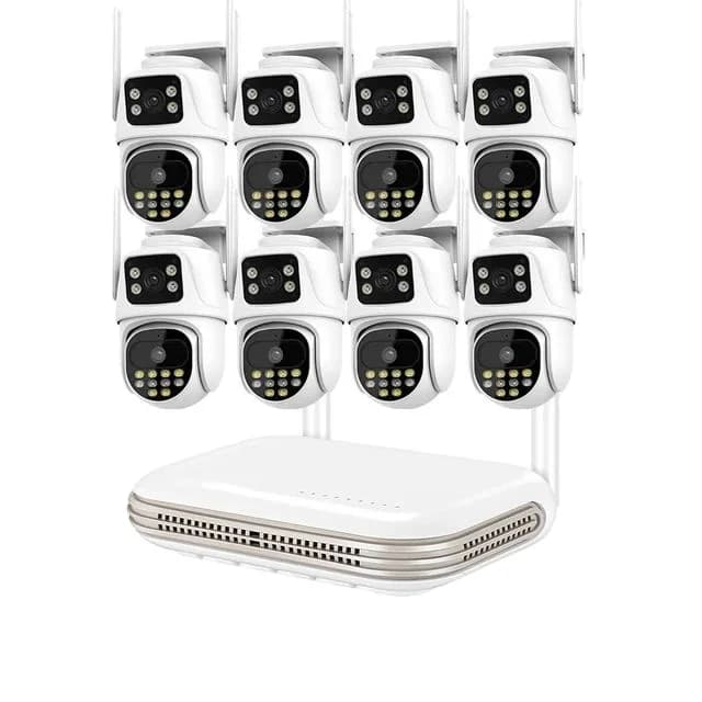 VMX 4CH 8CH 9mp PTZ CCTV System Wireless PTZ Camera Kit Wifi NVR Camera Kit 9MP Dual Lens 8CH NVR Security Camera System