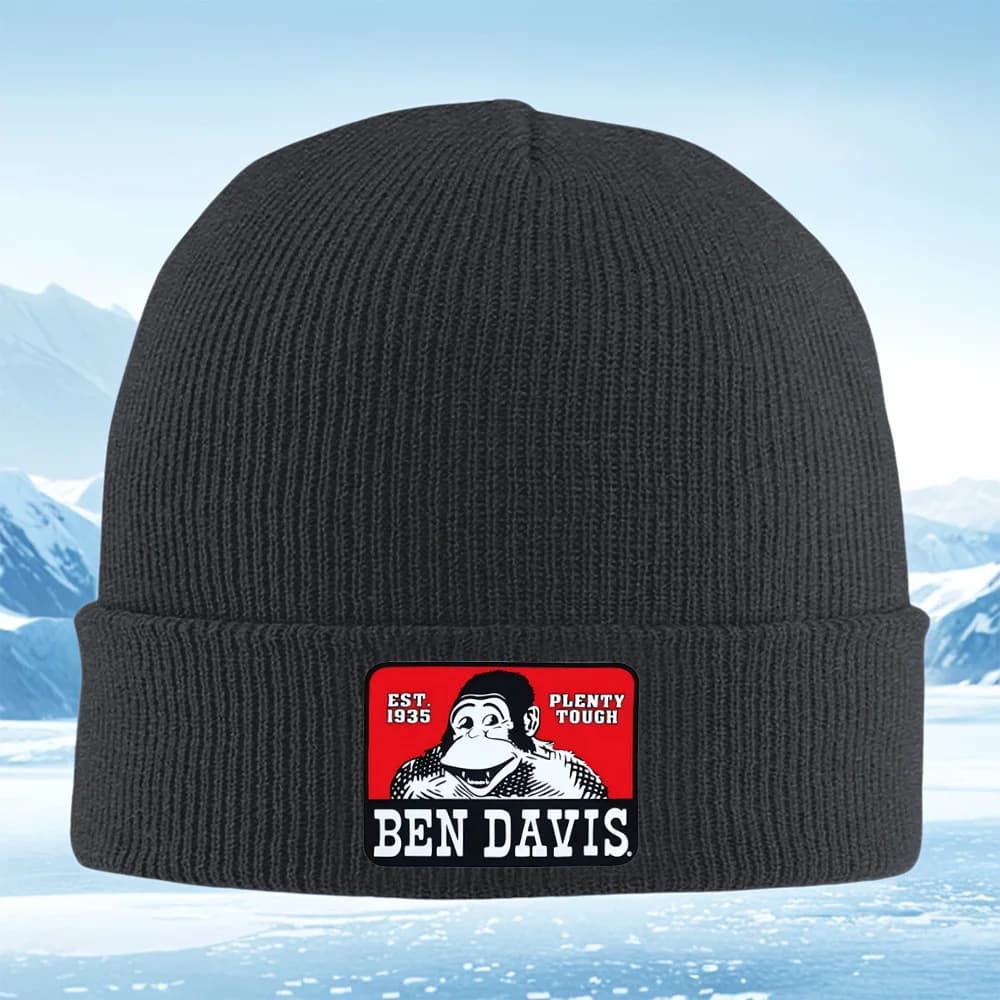 Testa di scimmia molto dura ben Davis logo Uomo Donna Cappello lavorato a maglia unisex Beanie Pullover Cap Inverno Termico Caldo Natale Outdoor Cycl