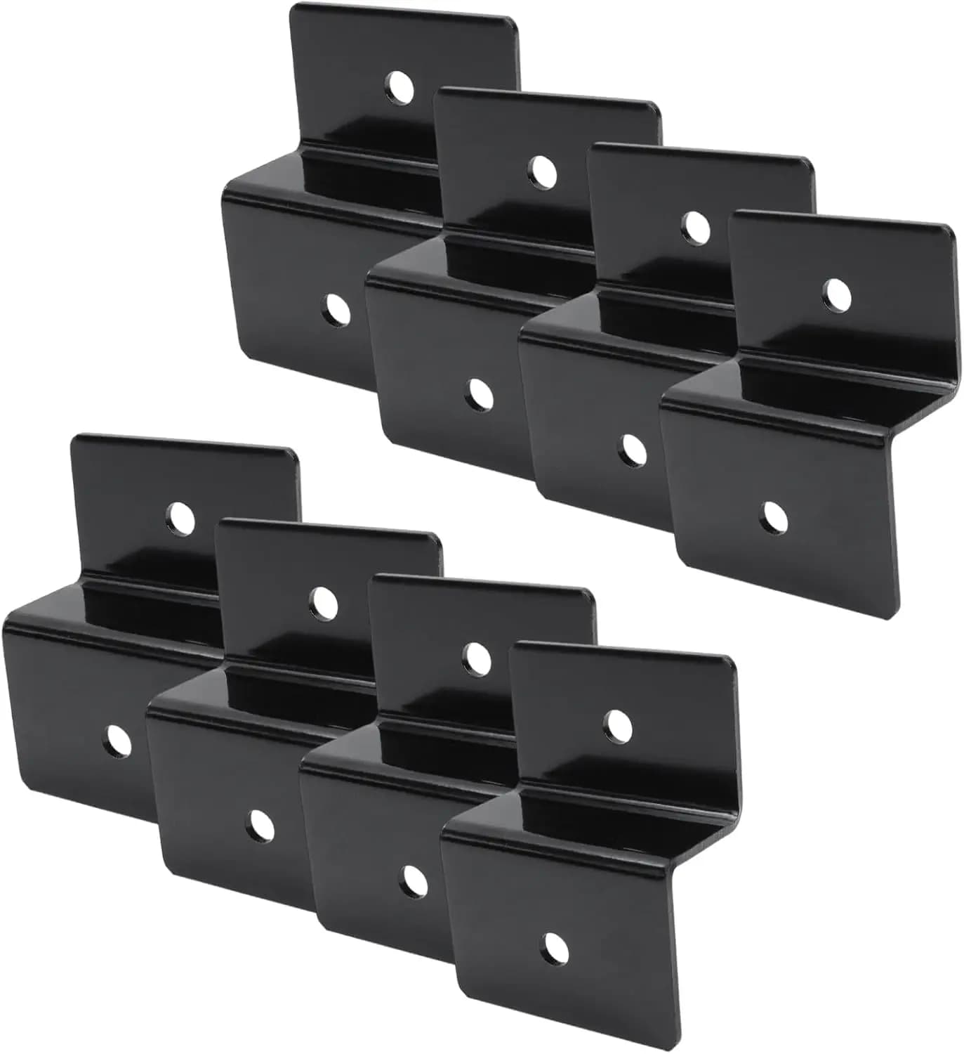 2.48 Inch Solar Panel Z Brackets, Aluminum Alloy Solar Panel Brackets for for Solar Panels Roof RV Boat Off Grid, 4 Pcs Black