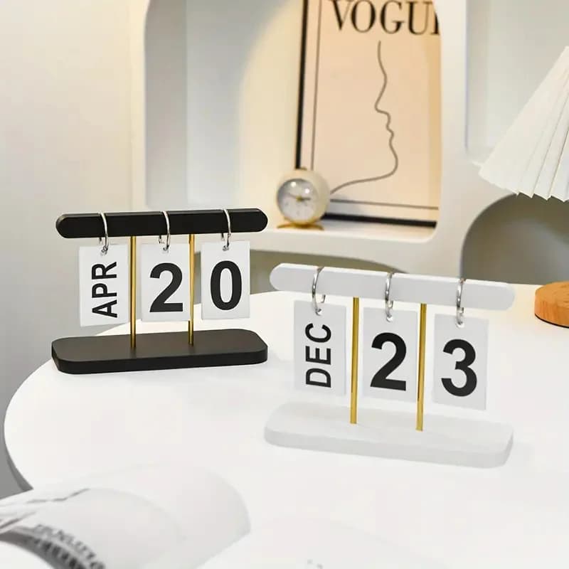 Calendario a fogli mobili di lusso leggero Calendario da tavolo Decorazione Casa Soggiorno Ingresso Scrivania da ufficio Decorazione per armadietto del vino