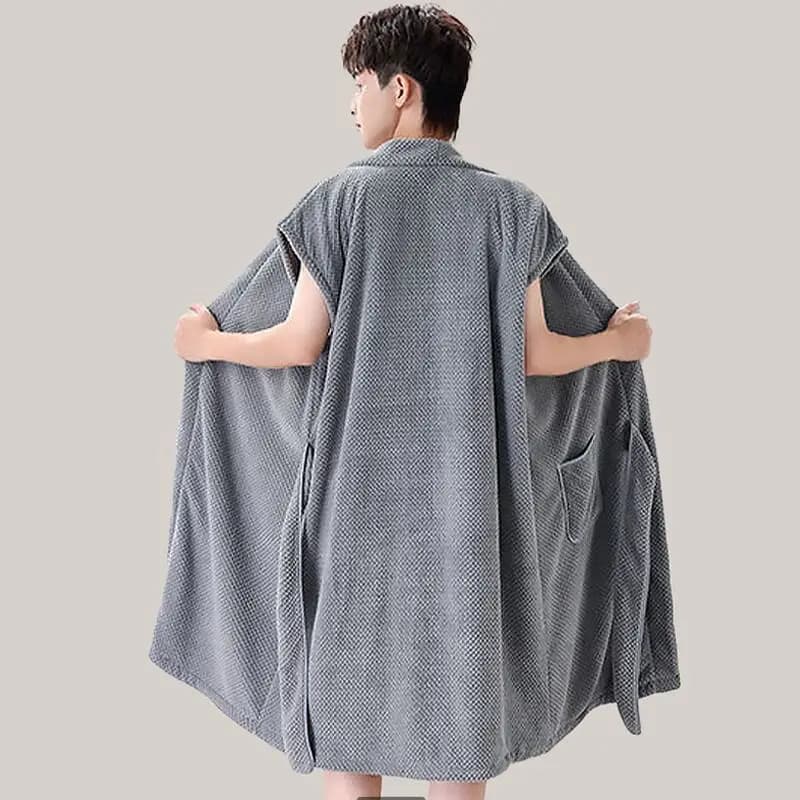 Wearable Bathrobe for Couples, Fast Drying, Absorbent, for Student's Dormitory and Home