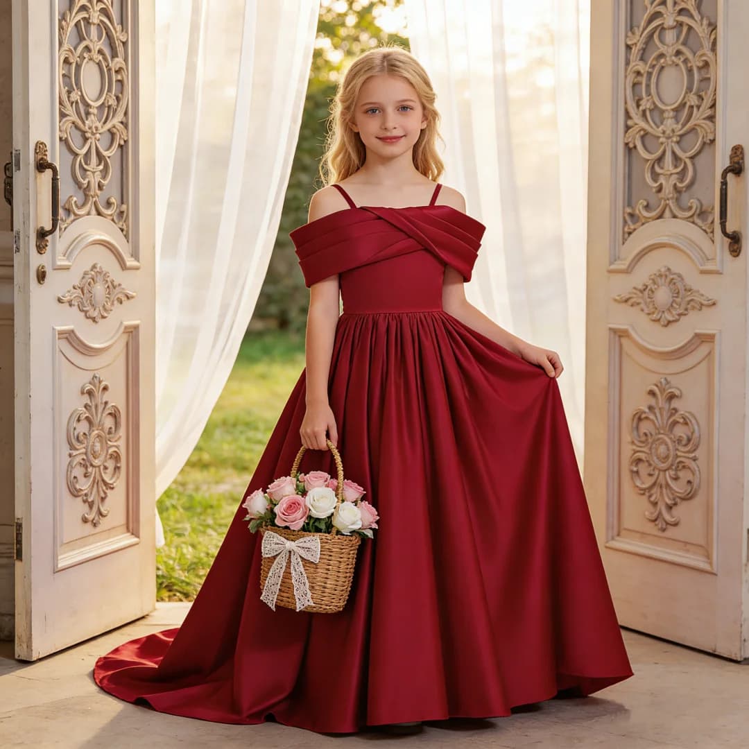 Abito lungo per bambini con strascico per il compleanno del poeta. Abito da sera con gonna a tracolla per spettacoli di violino