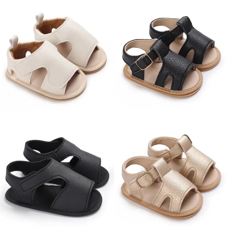 Summer Sandals Beautiful casual shoes for newborns PU rubber sole anti slip Comfortable walking shoes