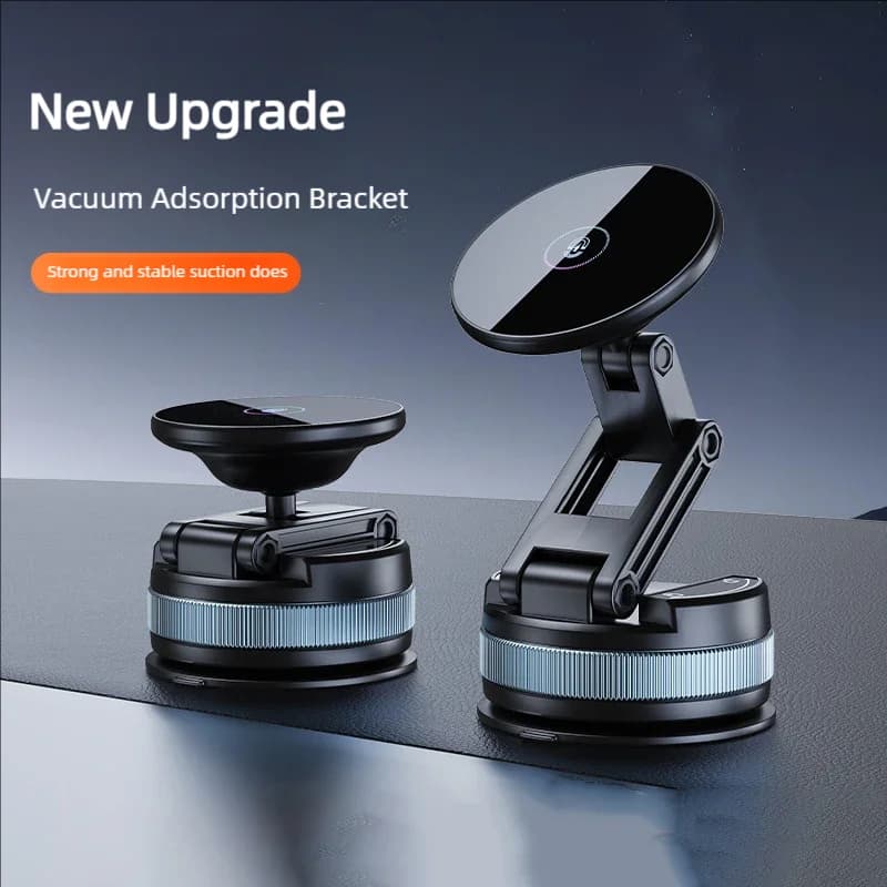 Per Magsafe Supporto per telefono con ventosa magnetica a vuoto Supporto per telefono pieghevole girevole Supporto mobile universale per auto