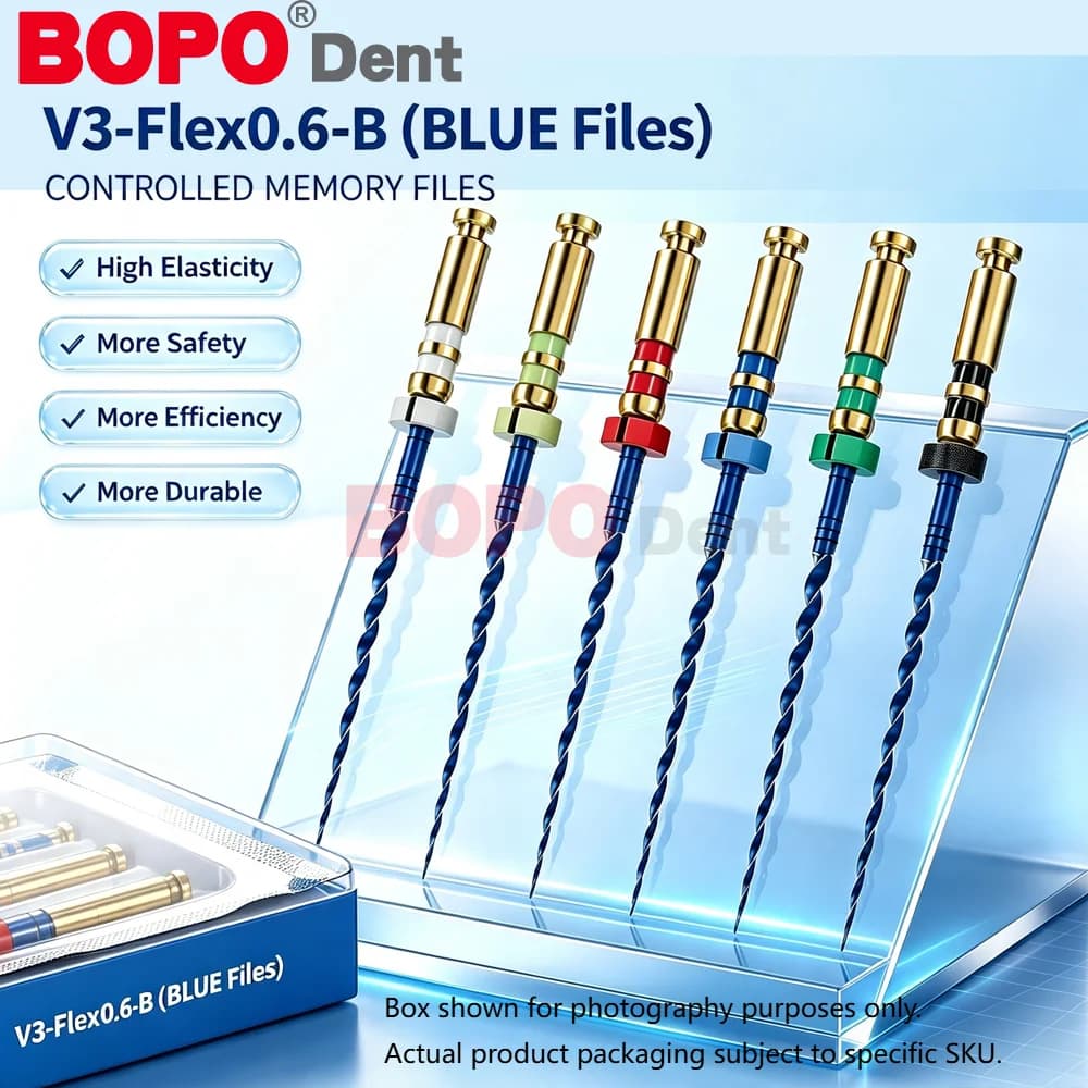 6 pz/scatola E-FLEX Dentale Endodonzia File Rotanti Lime Al Nichel-Titanio Attivato Al Calore 0.6 Sabbi File Canalare Materiali Strumento 25mm