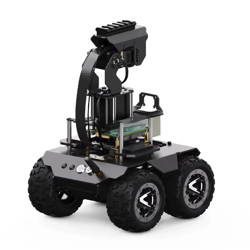 Four-wheel drive artificial intelligence robots include all-in-one artificial intelligence robot kit including Raspberry Pi 4B