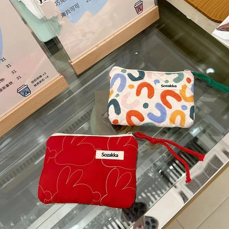 Borse portaoggetti per carte portamonete stampate con cartoni animati dolci Simpatico Zi[per Borsa per soldi piccola da donna Borse casual con pochette morbida da donna