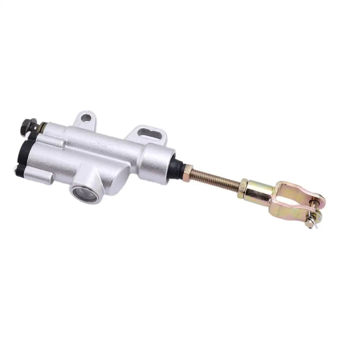 Pompa freno pompa freno idraulica universale a pedale posteriore argento adatta per moto moto ATV Dirt Bike Go Kart Scooter