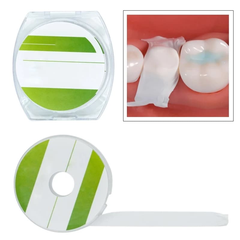 5m Dental Light Cured Resin White Matrix Bands Tape Molding Sheet for Teeth Filling Protection of Adjacent Teeth Moisture