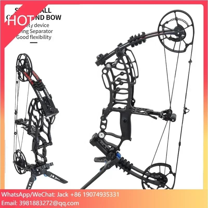 Steel Ball Compound Bow Dual Purpose Bow and Arrow Adjustable Adults Hunting Accessories Archery Composite Pulley Bow