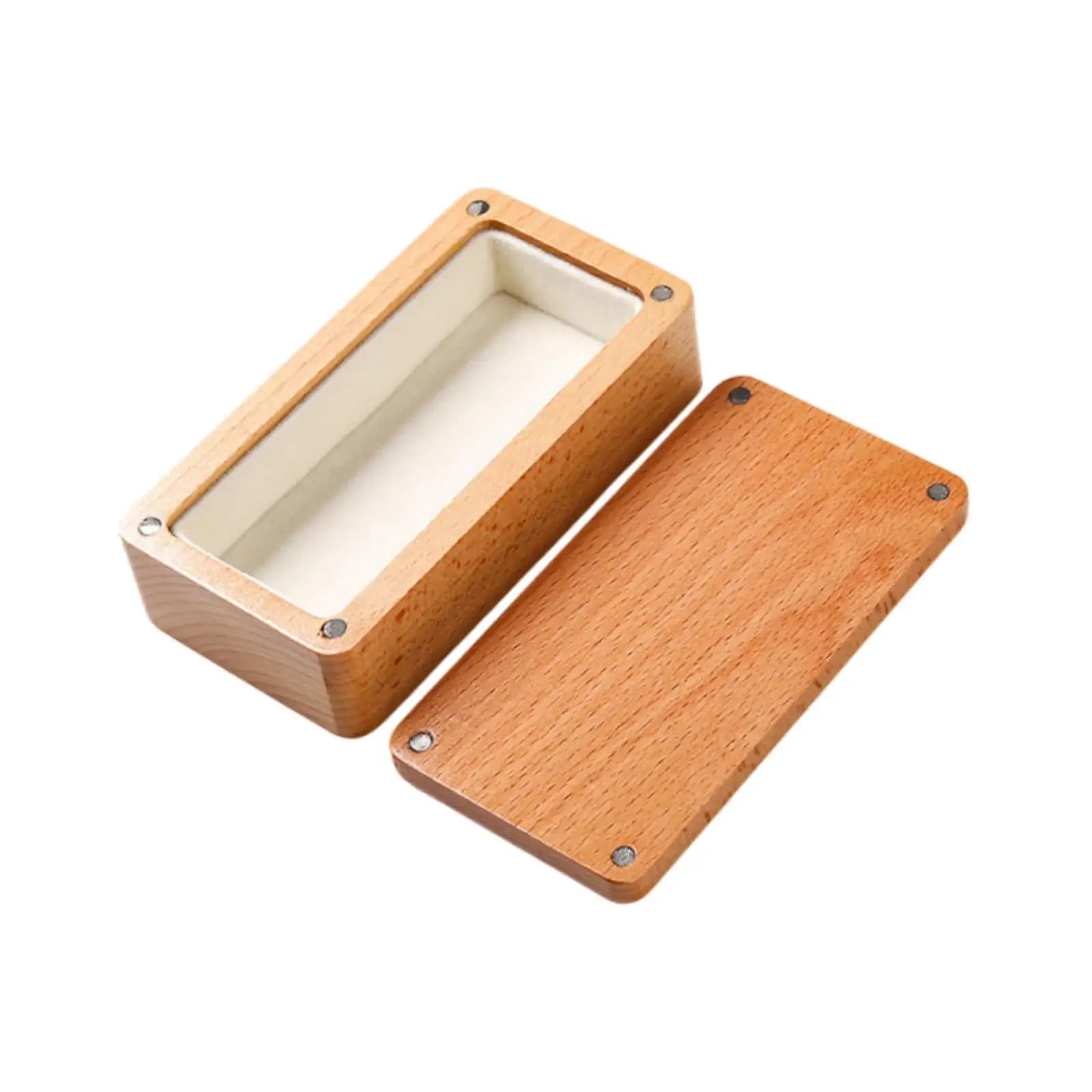 Scatola portagioie in legno da donna, organizer trendy per collane, bracciali e ciondoli da scrivania