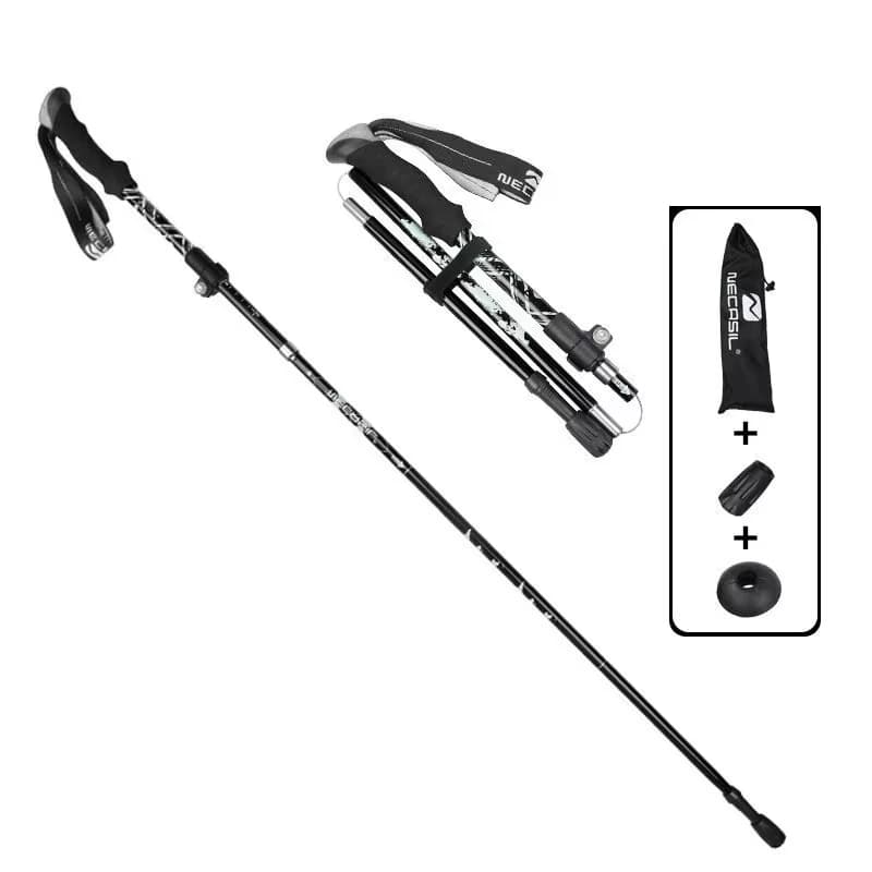 2-piece trekking poles Adjustable ultralight walking poles Mountaineering poles for outdoor hiking Alpenstock