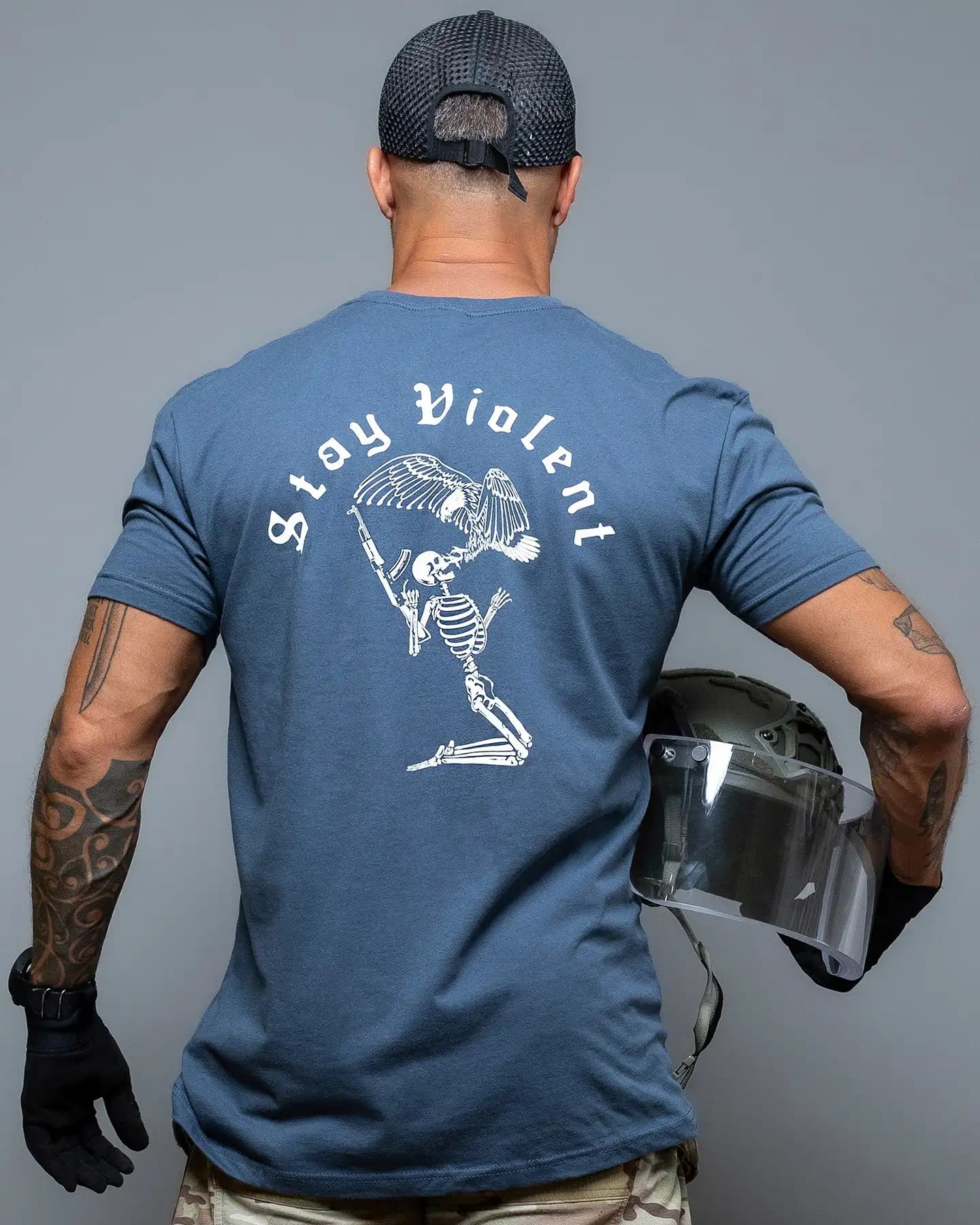2026 Stay Violent - T-shirt Traspirante - Adatta per Abbigliamento Sportivo in Puro Cotone
