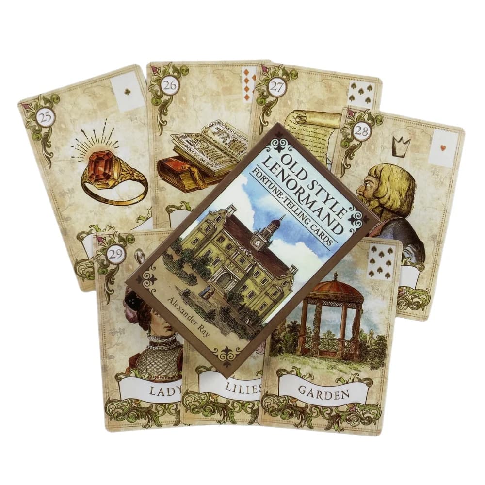 Old Style Lenormand Fortune-Telling Oracle Cards Tarot Divination Deck English Vision Edition Gioco da tavolo per la festa
