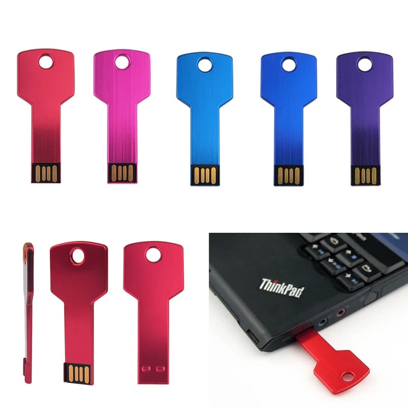 Chiavetta USB a forma di chiave Pendrive Memory Stick in metallo 4GB 8GB16GB 32GB 64GB128GB Chiavetta USB chiavetta USB flash disco pen drive