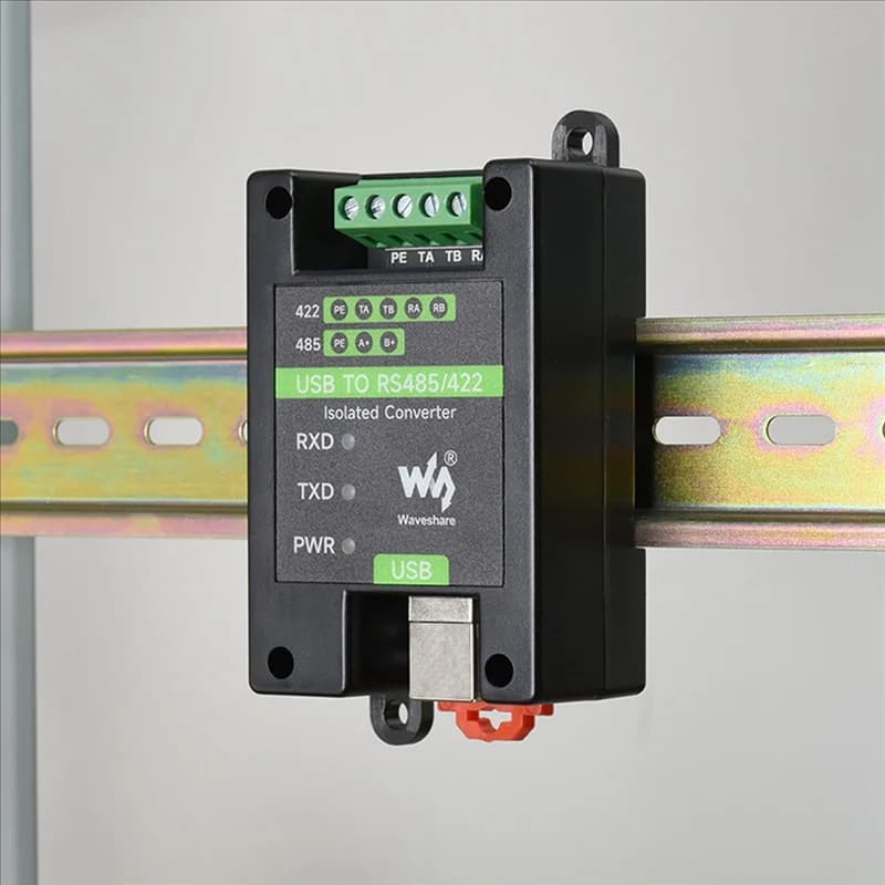 Convertitore isolato industriale da USB a RS485/422 a guida Waveshare