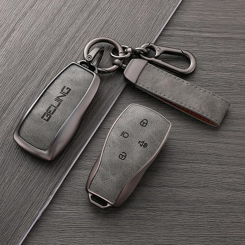 Custodia chiave portatile per Baic Pechino BJ30 BJ40 BJ80 BJ90 U7 X7 Senova X25 X35 X55 X65 EX5 EU5 EC5 Accessori copertura chiave a distanza per auto