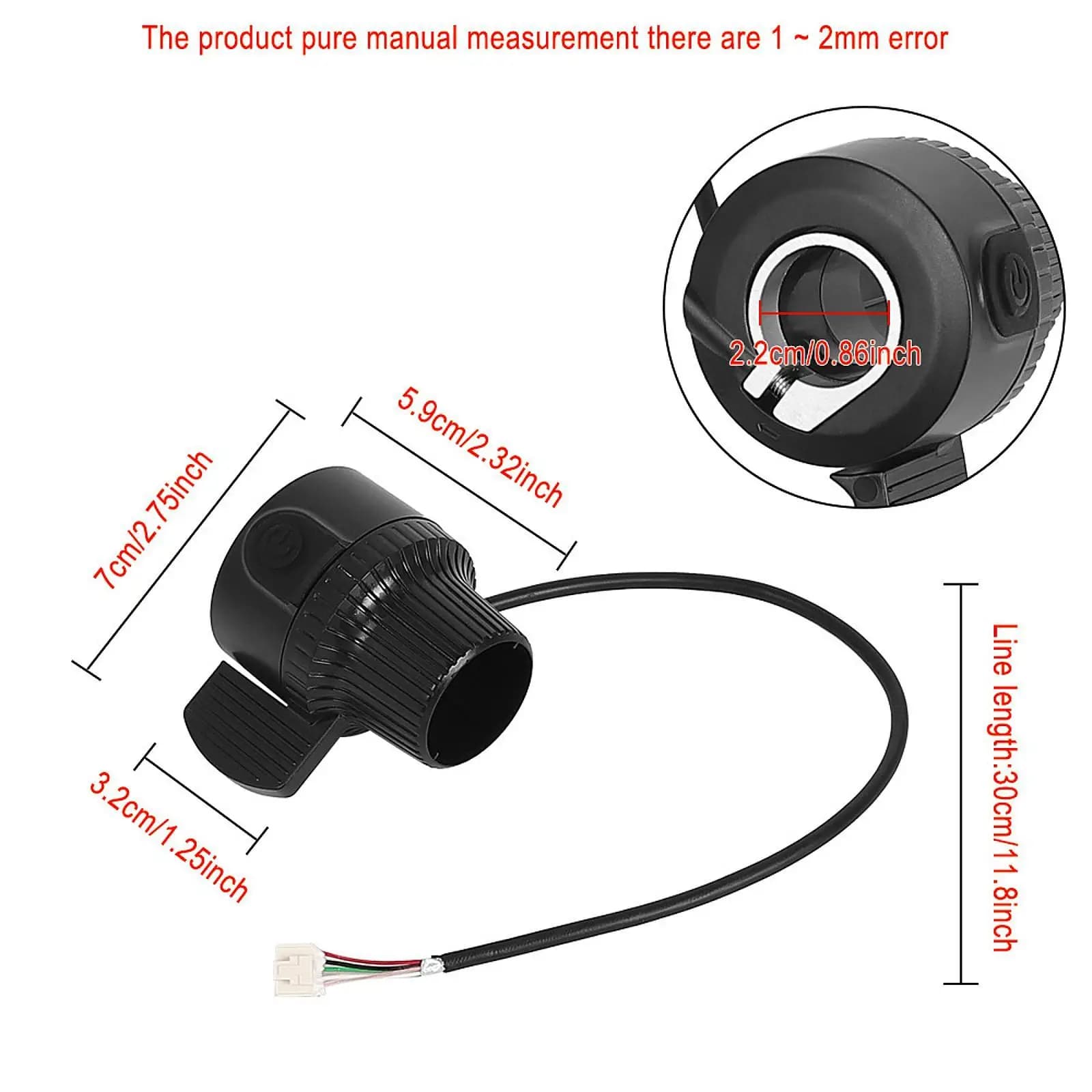 Scooter Thumb Throttle Accelerator Replacement Part PP Material Easy Install Assembly for G2 G3 G4 Electric Model