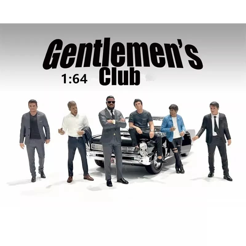 Modello in scala 1:64 in resina Club di gentiluomini/Il bodyguard Accessorio di scena Collezione di action figure in miniatura fai-da-te Bambole da esposizione