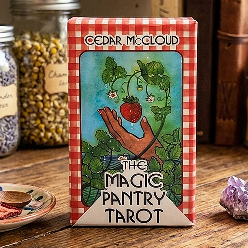 The Magic Pantry Tarot Deck: Carte dei Tarocchi a Tema Cibo in Acquerello per Cuochi Casalinghi e Amanti della Cucina, Cartoncino Doppio-Goffrato 12x7cm