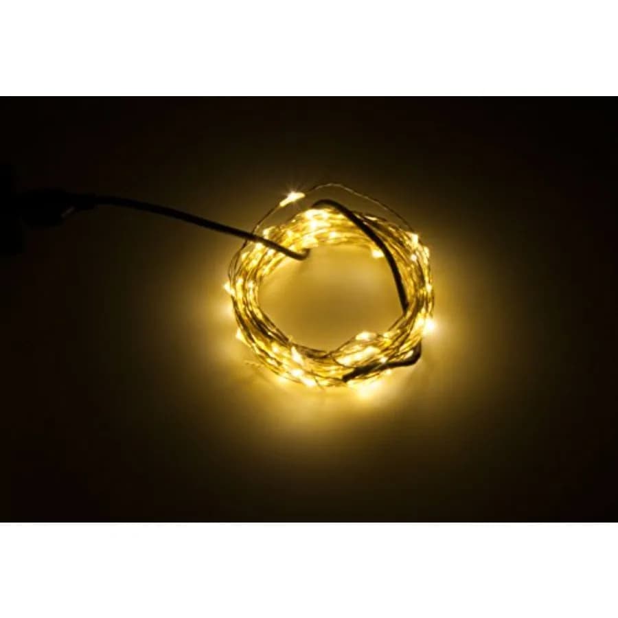 Luci Fatate LED USB, 2 Confezioni da 50 Lampadine LED, Luci a Filo Argentato da 5 Metri per Camera da Letto, Patio, Giardino, Feste